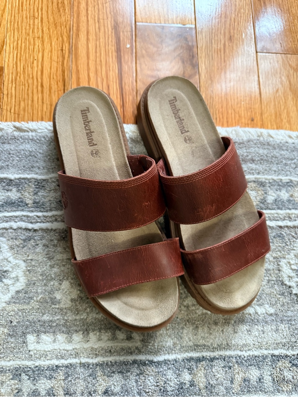 Timberland Women's Chestnut Double-Strap Slide Sandals